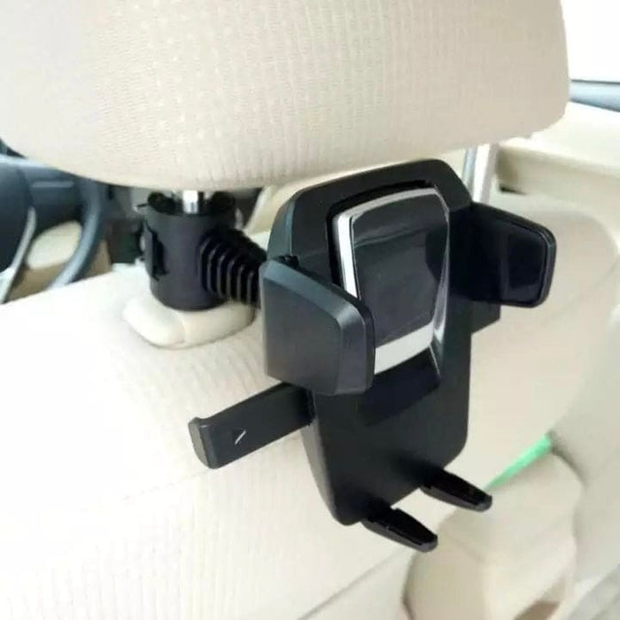 9eight5 phone headrest holder for tablets and smartphones, adjustable car headrest mount with secure grip and easy installation
