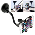 White adjustable phone holder in 9eight5 brand accessory, designed to support phones and tablets securely.