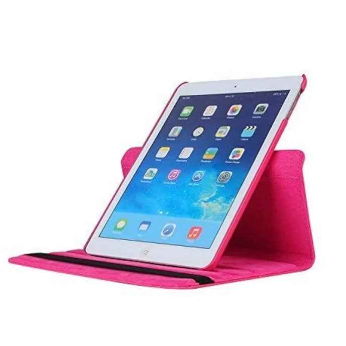 Pink 9eight5 iPad cover for iPad 2, 3, 4, 9.7-inch tablet, showing the soft fabric exterior and sleek design.