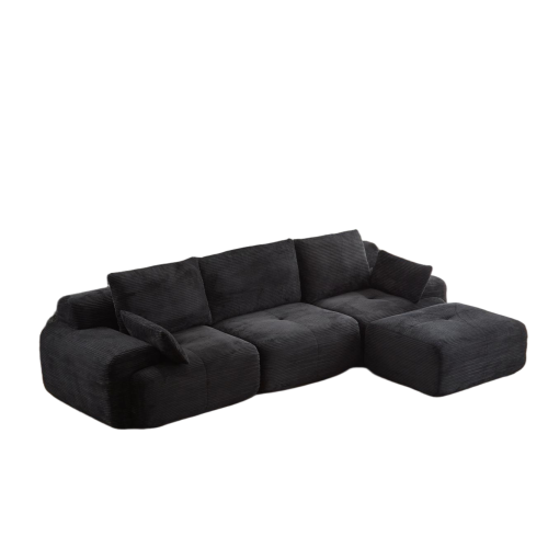 Black / Row of 3 / Corduroy