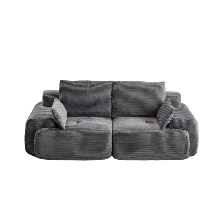 Plush 2-Seater Cloud Sofa in Soft Corduroy with Deep Memory Foam Comfort