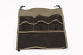Khaki organizer with multiple pockets, ideal for storage and easy access to essentials.