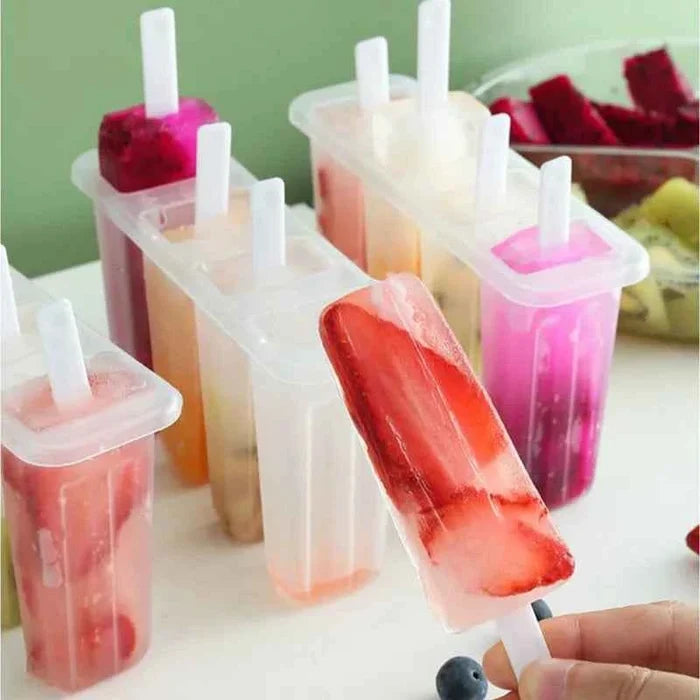 Reusable Popsicle mold set by ShopHub NZ with colorful fruit and yogurt treats for homemade healthy frozen snacks.