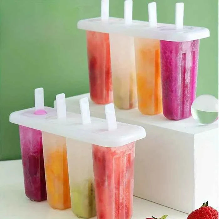Reusable popsicle mold set by ShopHub NZ for making healthy fruit and yogurt popsicles at home.