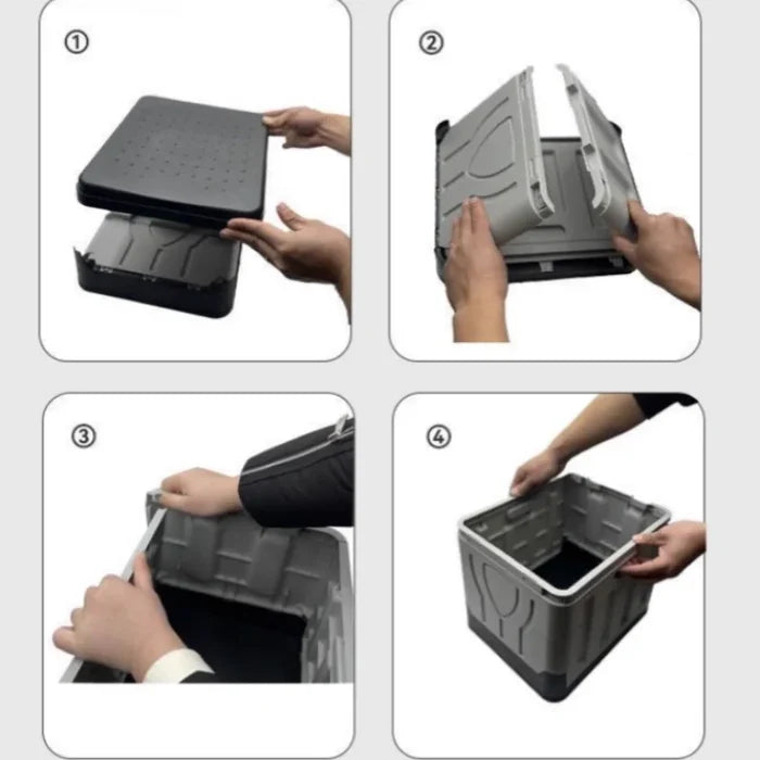Portable Habicare 4-in-1 outdoor camping toilet, foldable and odor-proof with stainless steel construction, ideal for camping trips.