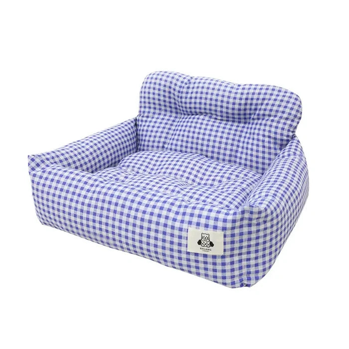 Habicare portable dog car cushion and bed in SS design, soft fabric with supportive padding for pet comfort during travel