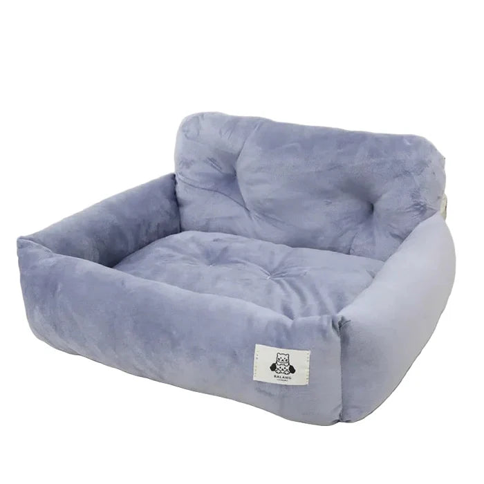 Portable Habicare dog car cushion and bed in SS design, providing comfort for pets during travel.
