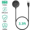 Habicare TWS portable USB charger for Garmin Fenix and Venu watches, compact charging device with USB port.