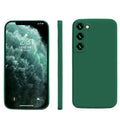 Dark green 9eight5 liquid silicone case for Samsung Galaxy A and S series, providing durable protection and a sleek fit.