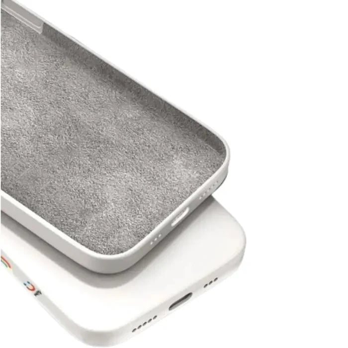 White silicone phone case for Samsung Galaxy A and S series by Habicare, designed for a smooth, protective fit.