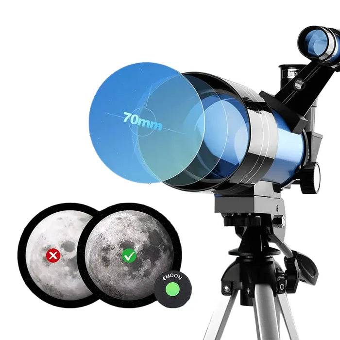Habicare professional astronomical telescope with 150x zoom and HD night vision for stargazing and celestial observation.