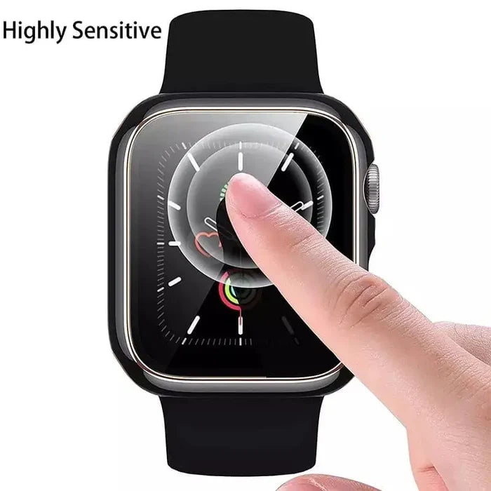 Clear protective case for 38mm Apple Watch 1st generation by Habicare, showing the sleek transparent design fitting the watch.