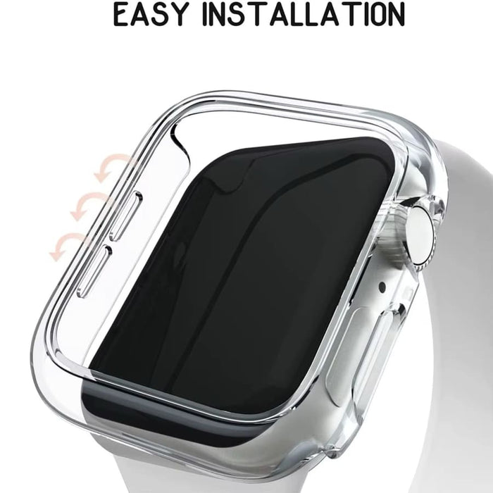 Clear protective case for Apple Watch Series 10 42mm, designed by That Watch Shop, showcasing the sleek, transparent design.