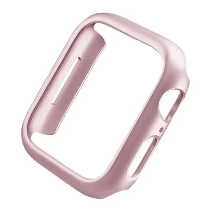 Rose gold protective case for Apple Watch Series 10 46mm by Habicare, shown on the watch face with a sleek fit and durable design.