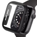 Black protective watch case for Apple Watch Series 3 38mm, designed to fit securely and protect the device from scratches and impacts.