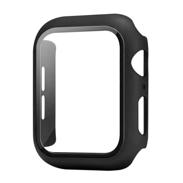 Black protective case for Apple Watch Series 5 44mm, designed to safeguard the watch from scratches and impacts.