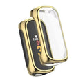 Gold Habicare protective watch case for Fitbit Inspire 3, showcasing a sleek and durable design for device protection.