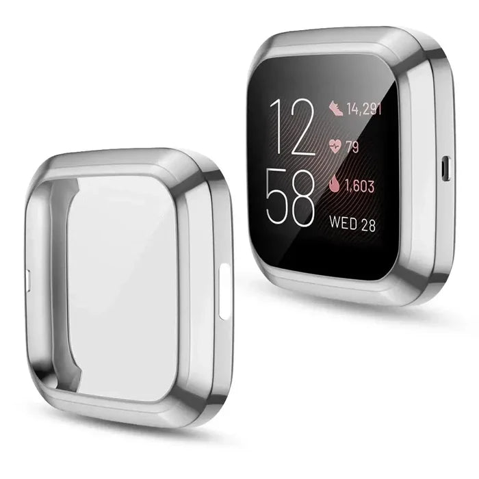 Habicare protective TWS case for Fitbit Versa 2 in 10 vibrant colors, made of durable material to safeguard your smartwatch.