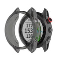 Black Habicare protective case for Garmin Approach S62 watch, designed to shield and protect the smartwatch.