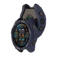 Navy Habicare protective watch case for Garmin Enduro 3, made of durable material to shield the smartwatch.