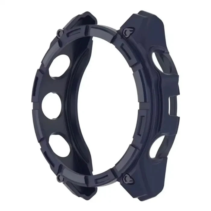 Navy protective watch case for Garmin Enduro 3 by Habicare, designed to safeguard the watch with a durable shell.