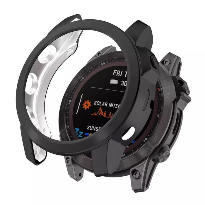 Black protective case for Garmin epix Pro Gen 2 42mm smartwatch, designed to shield and enhance the watch's durability.