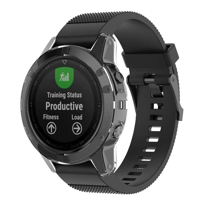 Clear protective case for Garmin fenix 5S Series watch, designed by That Watch Shop to shield and preserve the device.