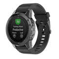 Clear protective case for Garmin fenix 5X series watch, made by Habicare, fits snugly and shields the watch from scratches.