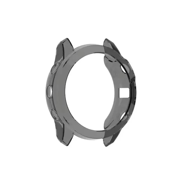 Black Habicare protective case for Garmin Fenix 6X and 6X Pro watch, providing durable shield and coverage.