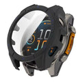 Black protective watch case for Garmin Fenix E 47mm series, designed to shield and enhance the watch's appearance.