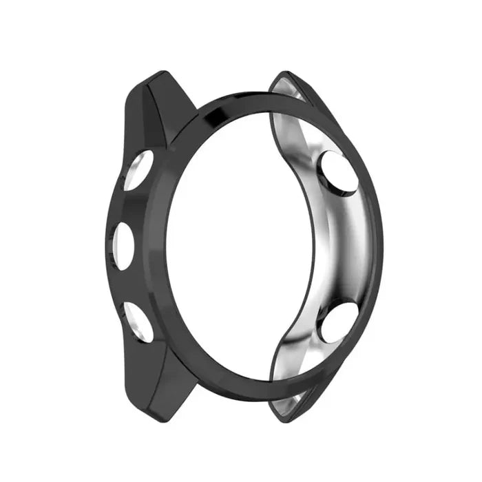 Black Habicare protective case for Garmin Forerunner 245 Series watch, providing durable coverage and screen protection.