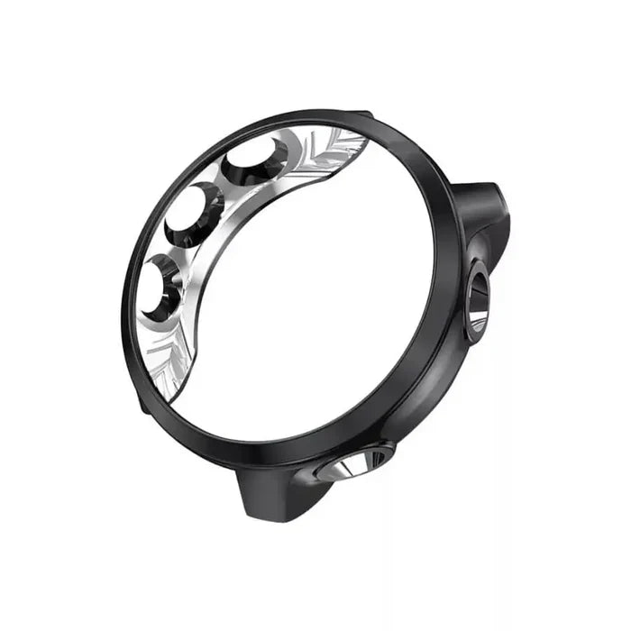 Black Habicare protective case for Garmin Forerunner 245 Series watch, showing a snug-fit design on the watch face and band.