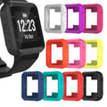 Clear protective case for Garmin Forerunner 35 series watch, made by Habicare, shown fitted on the watch.