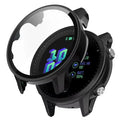 Black Habicare protective watch case for Garmin Forerunner 955, providing durable coverage and protection for the smartwatch.