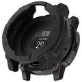 Black Habicare protective case for Garmin Instinct 3 45mm watch, offering durable coverage and style.