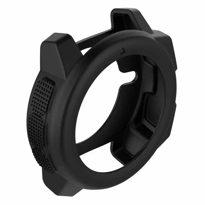 Black Habicare protective case for Garmin Instinct watch, offering durable coverage and protection for the smartwatch.