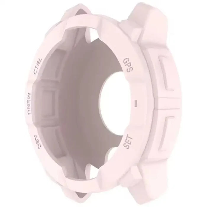 Pink Habicare protective case for Garmin Instinct E 40mm watch, made of durable material to shield the device from scratches and impacts.