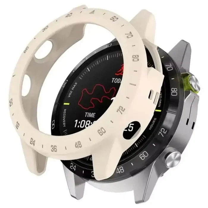 Ivory protective watch case for Garmin MARQ Series by Habicare, designed to safeguard the watch with a durable cover.