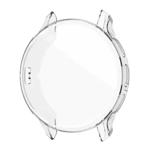 Clear protective case for Garmin Venu 3S watch by Habicare, showing the transparent, snug-fitting design for enhanced protection.
