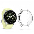 Clear protective case for Garmin Venu 4 45mm smartwatch, designed to shield the screen from scratches and damage.