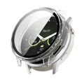Clear protective case for Garmin Venu 4 45mm smartwatch, with ring, providing screen protection and style.
