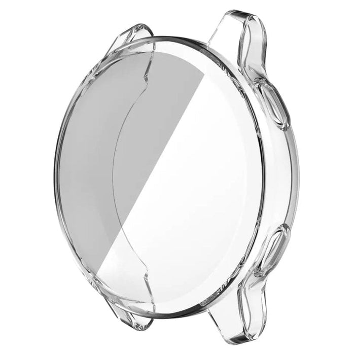 Clear protective watch case for Garmin Venu, transparent and snug-fit accessory by That Watch Shop, designed to shield the device.