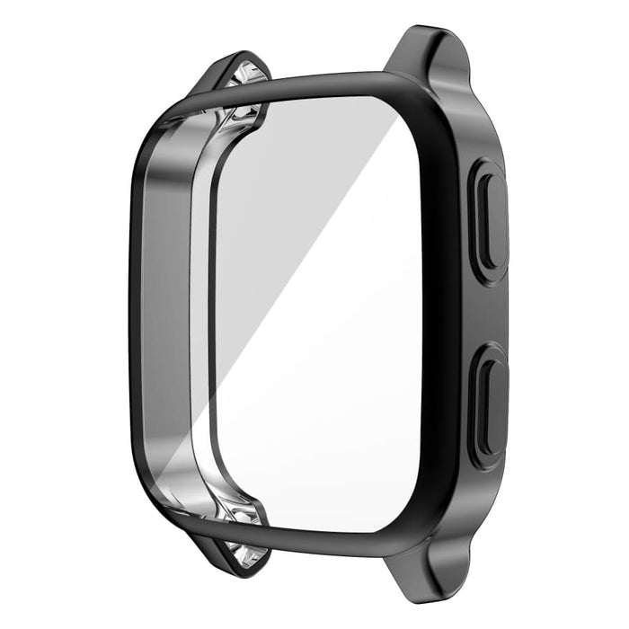 Black protective watch case for Garmin Venu Sq Series, designed to safeguard the watch from scratches and impacts.