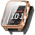 Gold Garmin Venu X1 watch screen protector in clear protective case, designed to safeguard the watch display.