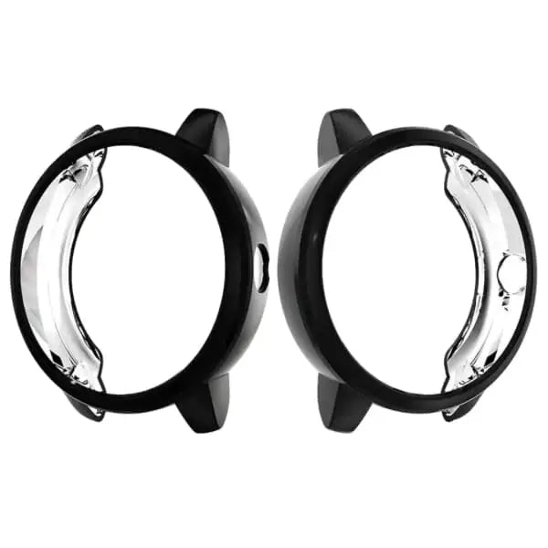 Black Habicare protective case for Garmin Vivoactive 3 smartwatch, offering durable coverage and protection.