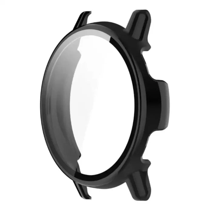 Black Habicare protective case for Garmin Vivoactive 5 watch, showing the fitted cover on the smartwatch with a sleek design.