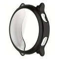 Black Habicare protective watch case for Garmin Vivoactive 6, showing close-up of durable, snug fit on the smartwatch.