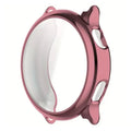 Pink Habicare protective case for Garmin Vivoactive 6 smartwatch, showing the snug fit and durable material.