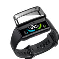 Black protective case for Huawei Band 7 watch, designed to safeguard and enhance the band with a sleek, snug fit.