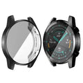 Black Habicare protective case for Huawei GT 2 42mm smartwatch, made of durable material, covering the watch face and band.